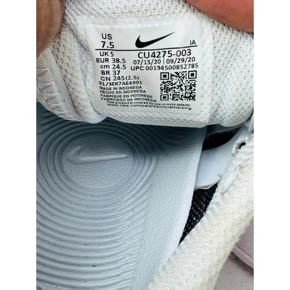 Nike Air Max Volley Tennis Shoes Sneakers CU4275-003 White Black Womens Size 7.5